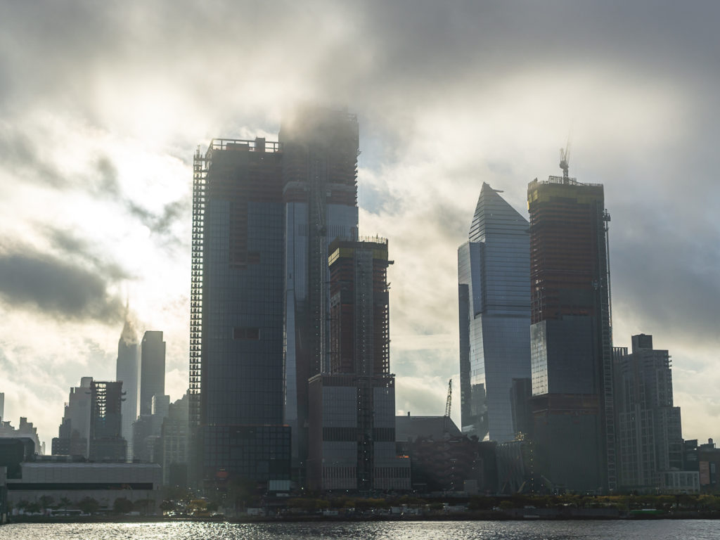 Construction of Hudson Yards circa 2017-2018 before The Edge became one of the best observatories in NYC.