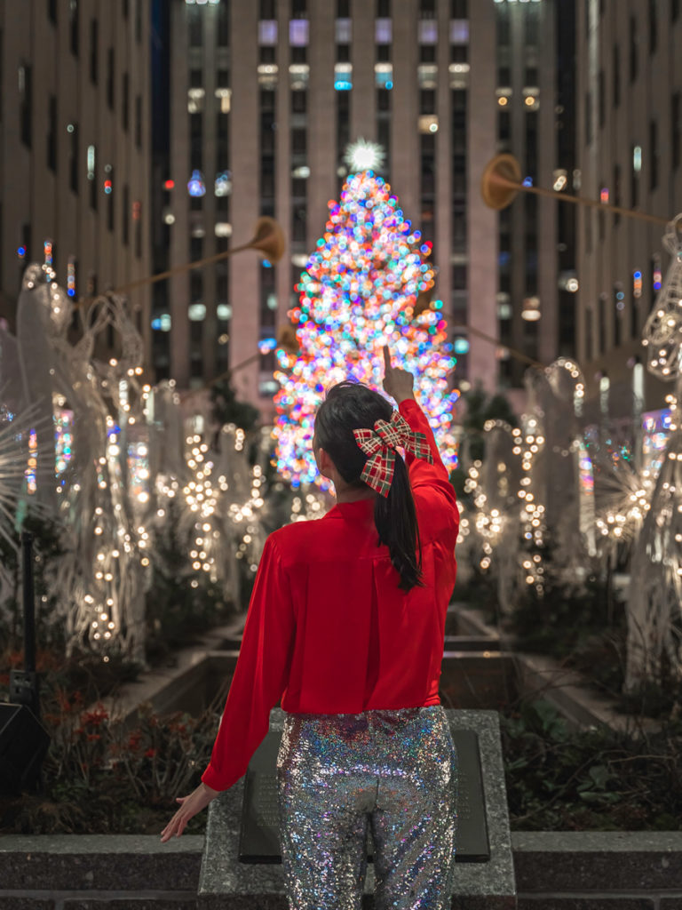 Seeing the Rockefeller Center Tree is a must do when checking out all the Christmas Lights in NYC.