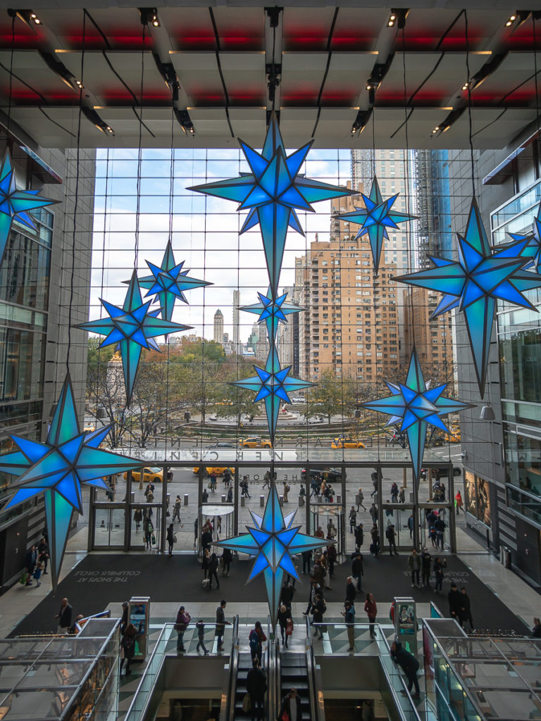 The Shoppes at Columbus Circle ‘Holiday Under The Stars’ is one of the best free Christmas Lights in NYC to experience.