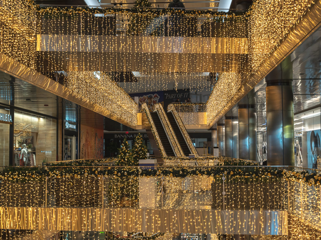 Hudson Yards has 115-miles of string lights which makes it the most amount of Christmas Lights in NYC.