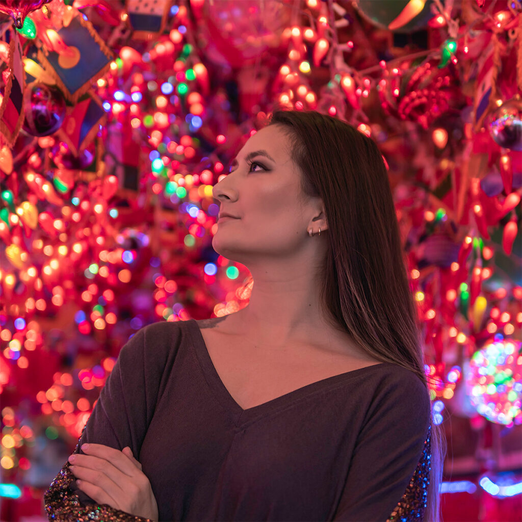 Milon Restaurant in the East Village has Christmas lights up all year.