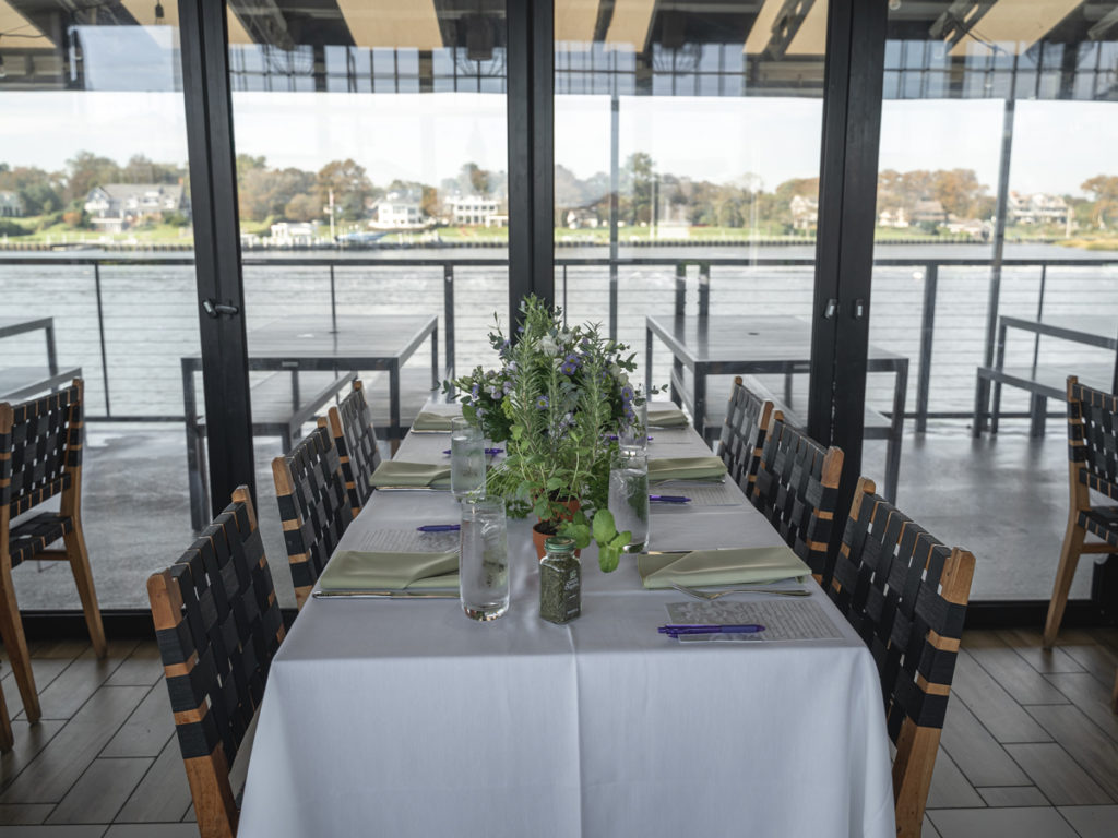 The set up of the bridal shower at the Rum Runner in NJ