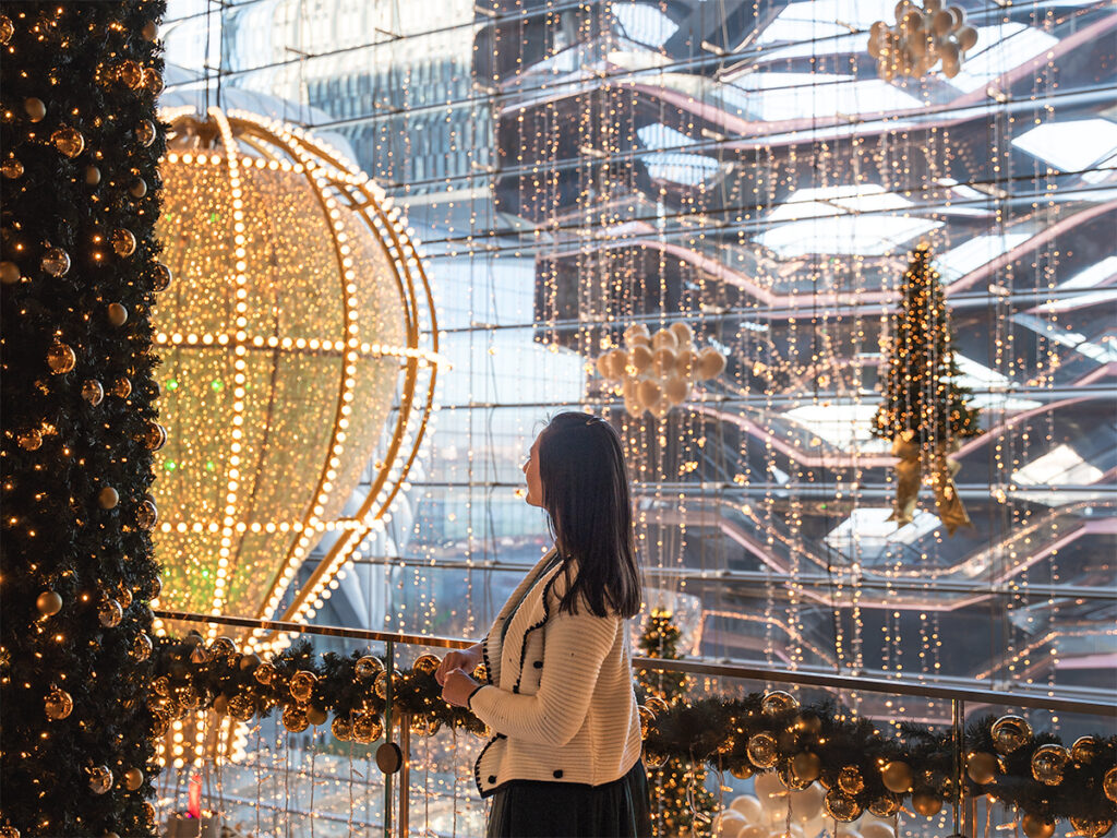 Hudson Yards has over 2 million Christmas lights that go up during the holidays.