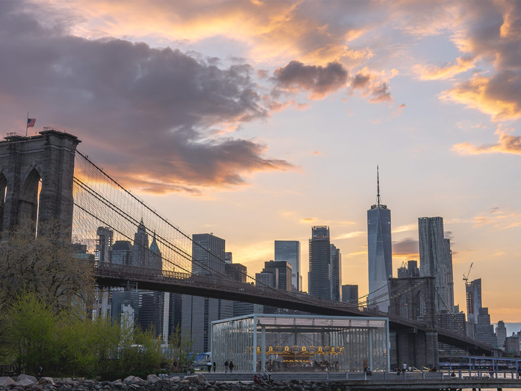 Jane's Carousel is a beautiful Brooklyn photography spot to watch the sunset.