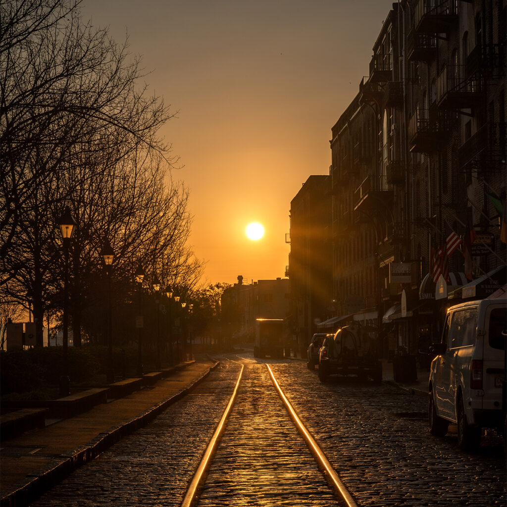 Historical River Street is a beautiful photo spot in Savannah, GA.