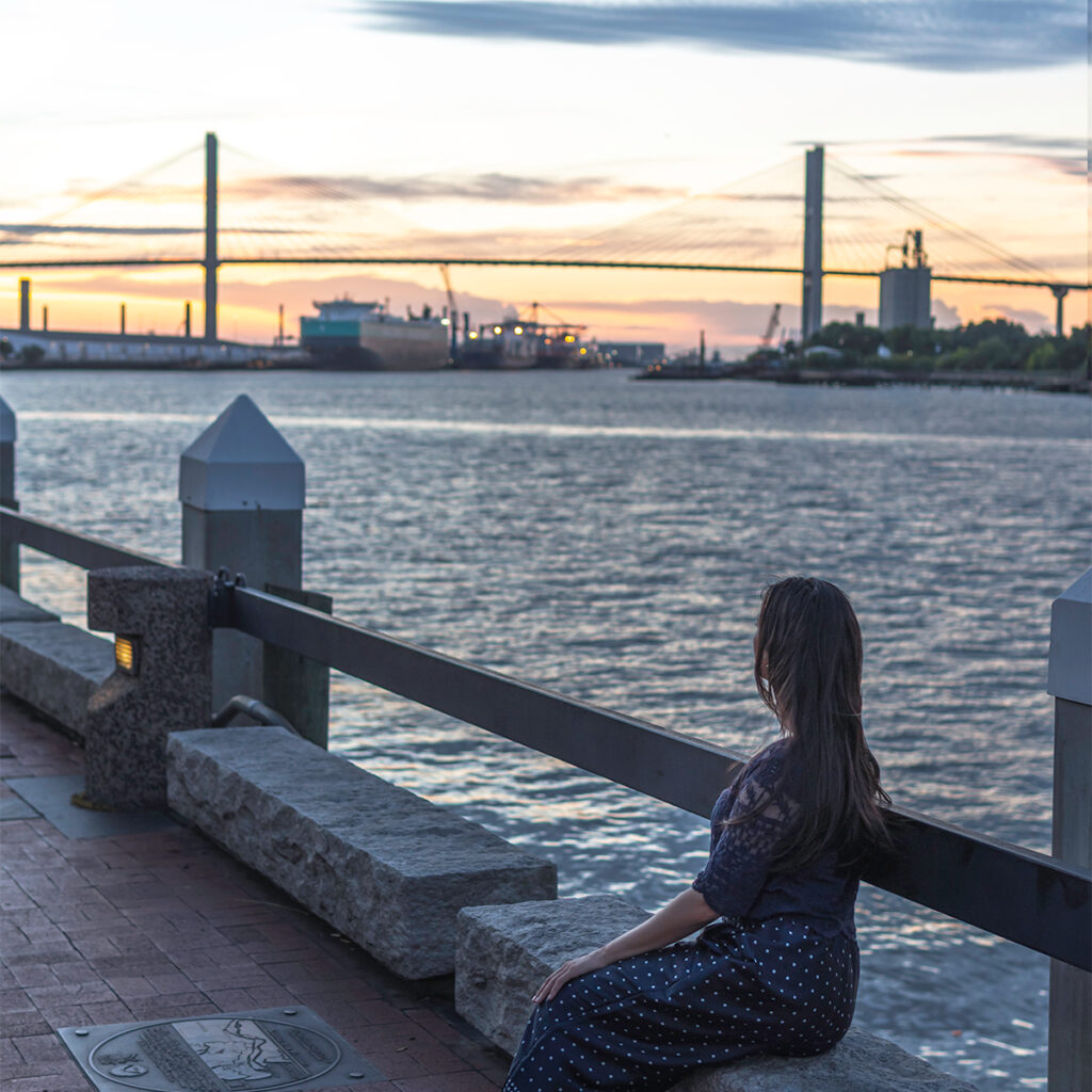 River Street Waterfront is a beautiful photo spot in Savannah, GA.