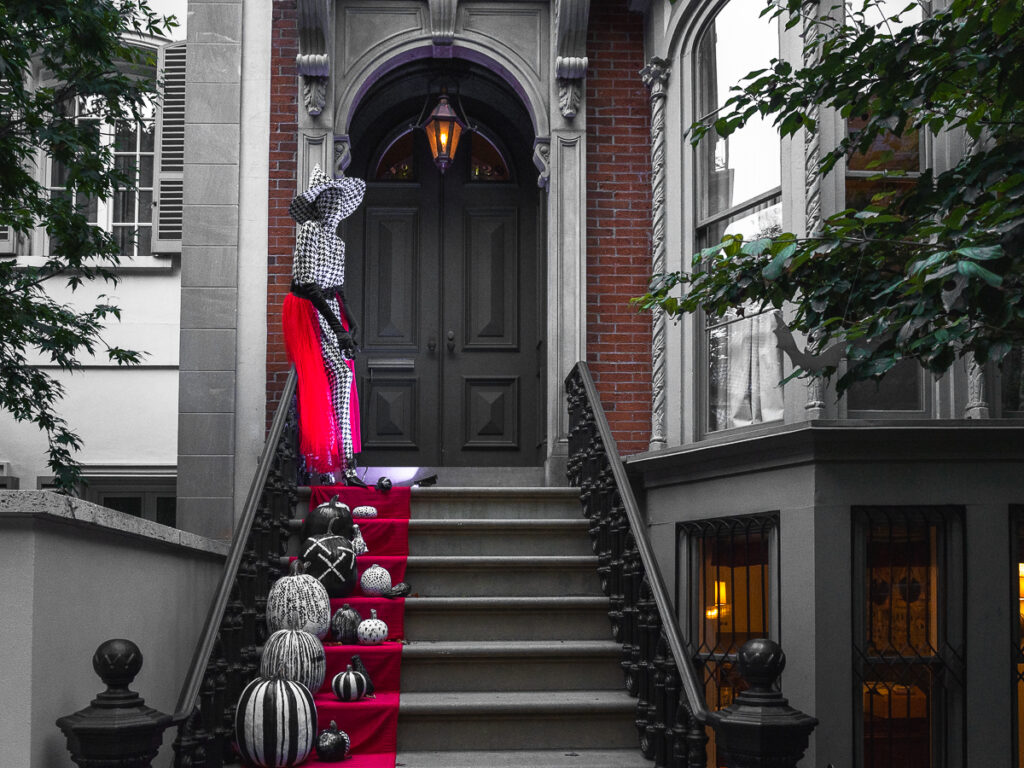 The Upper East Side has some of the fanciest Halloween Decorations in NYC.