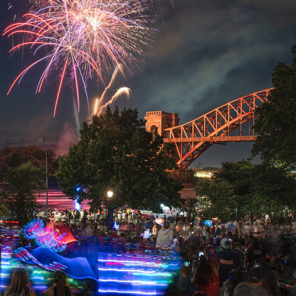 Astoria Park is one of the most anticipated nights to photograph fireworks in NYC.