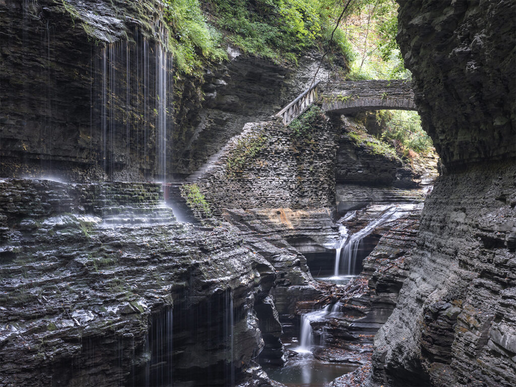 Long exposure photography is a great way to capture the motion of waterfalls.