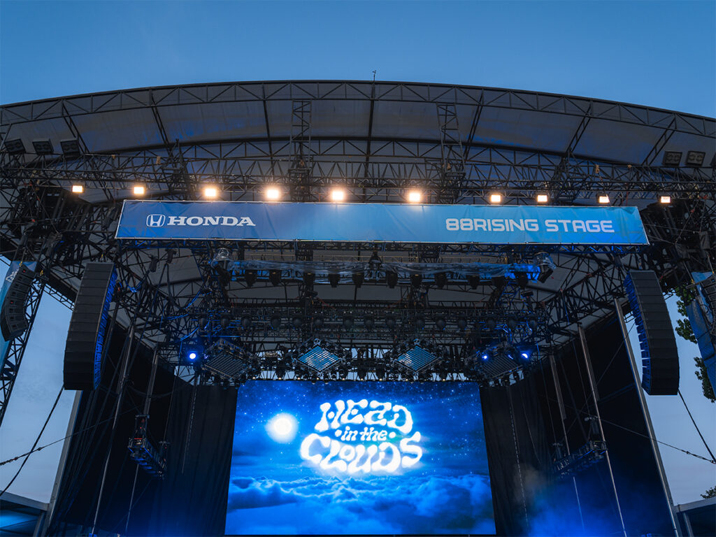 The stage of Head In The Clouds Festival NY at Forest Hills Stadium.