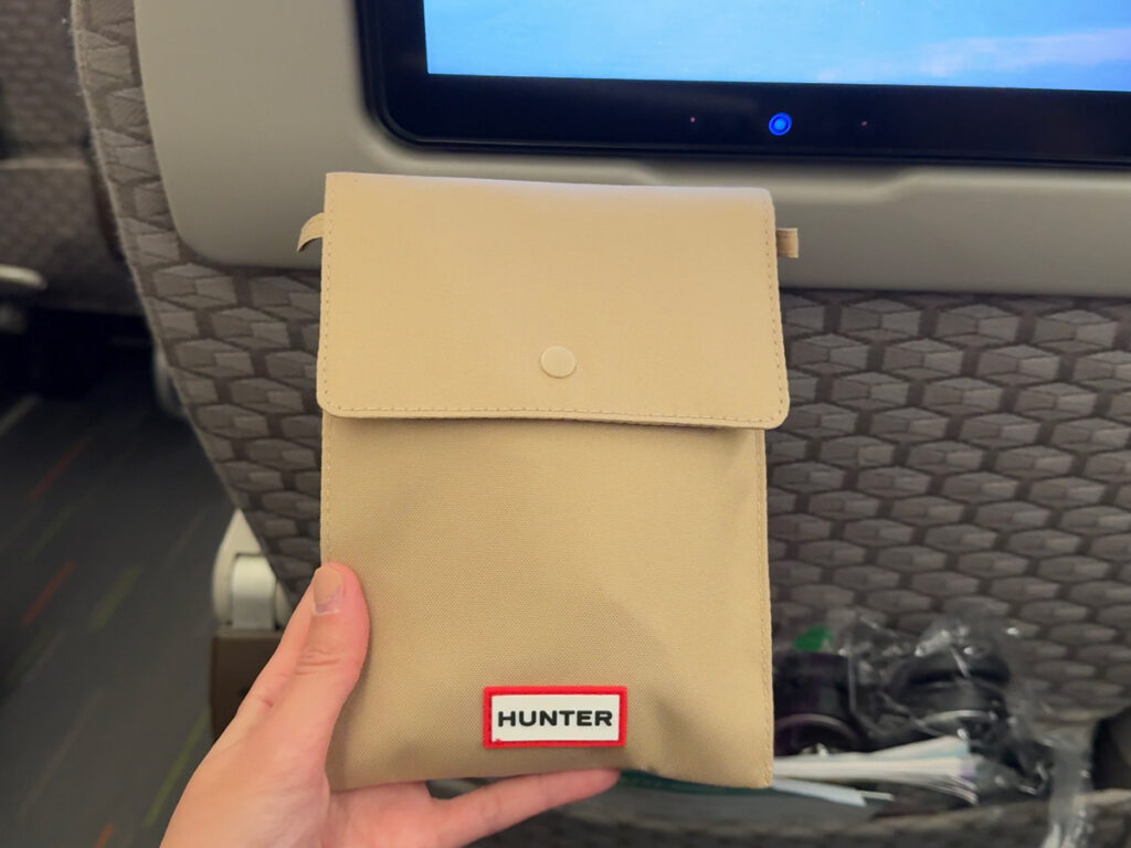 2025 EVA Air Premium Economy amenity kit.