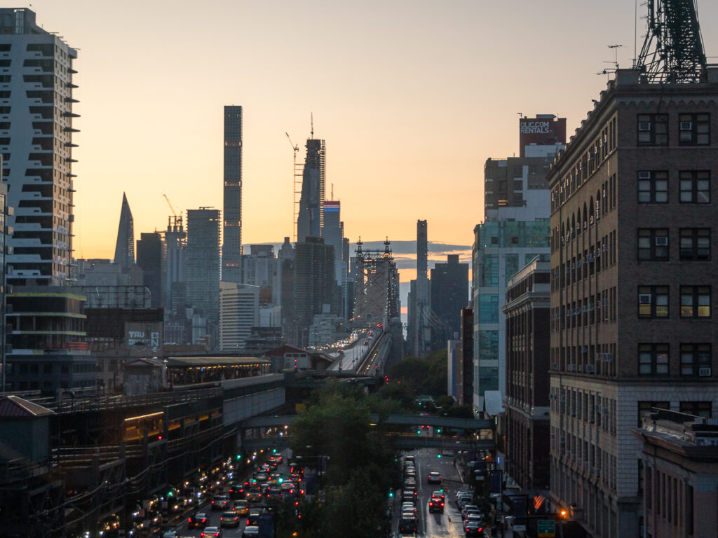 The view from the Manhattan bound N/W trains is one of the most scenic subway stations as it turns the corner to arrive at Queensboro Plaza.