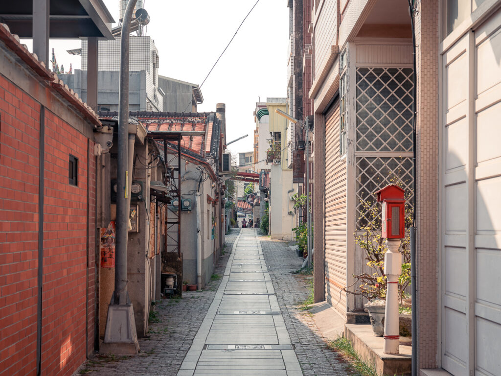 Old meets new at Tainan's Xiaozhong Street.