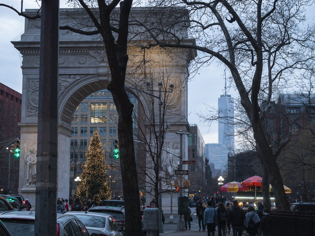 Washington Square Park is host to the 2nd oldest Christmas tree lighting ceremony in NYC!