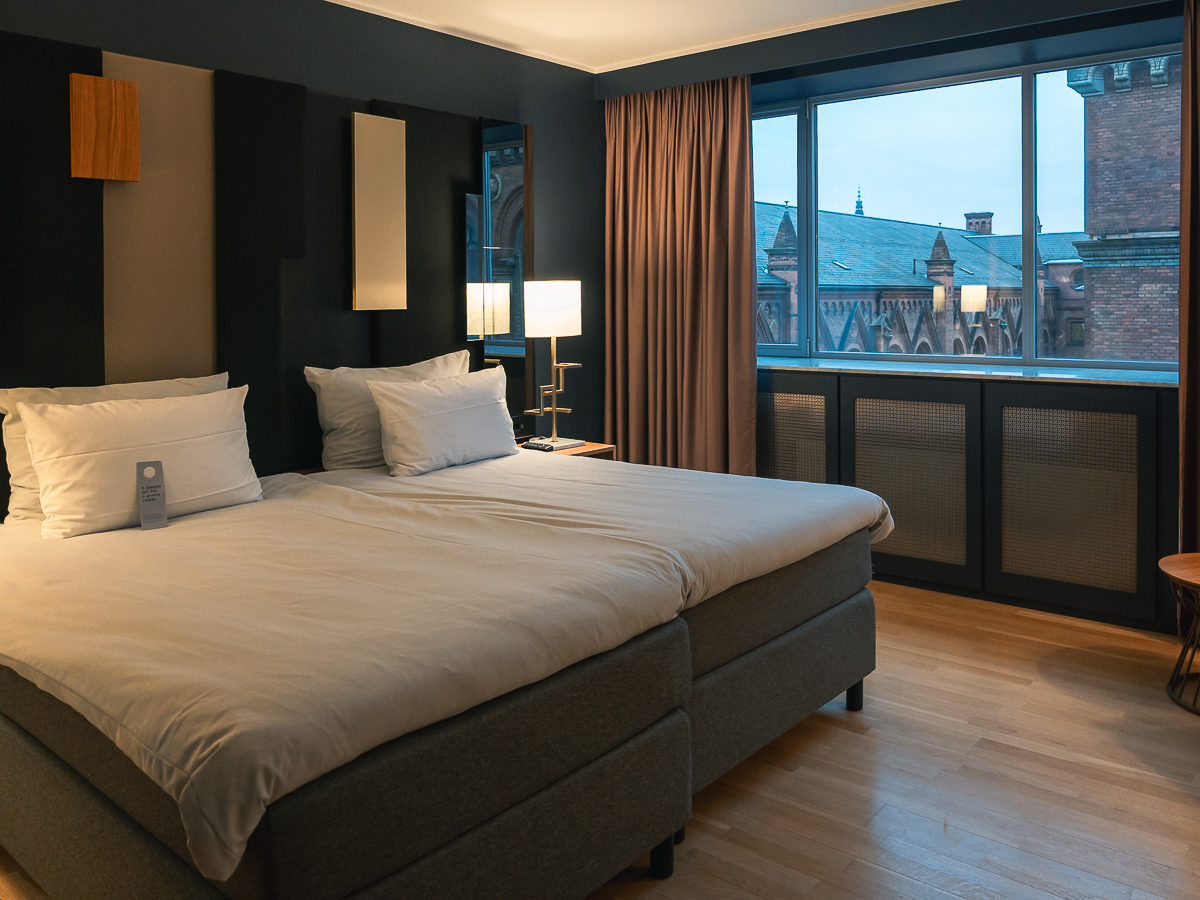 Bedroom of 1 Hotel Copenhagen, formerly Skt. Petri.