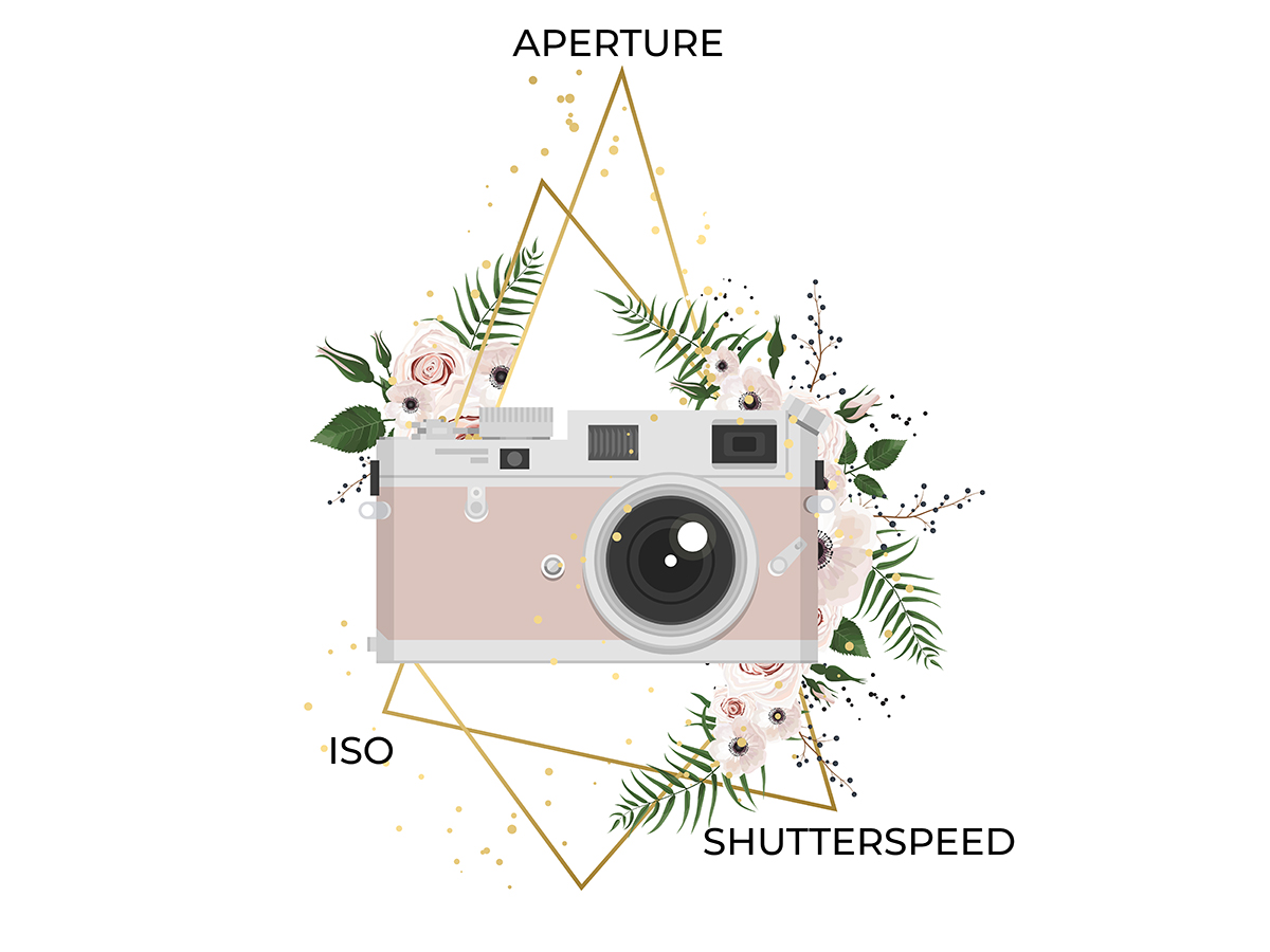 Visual breakdown of the exposure triangle in photography.