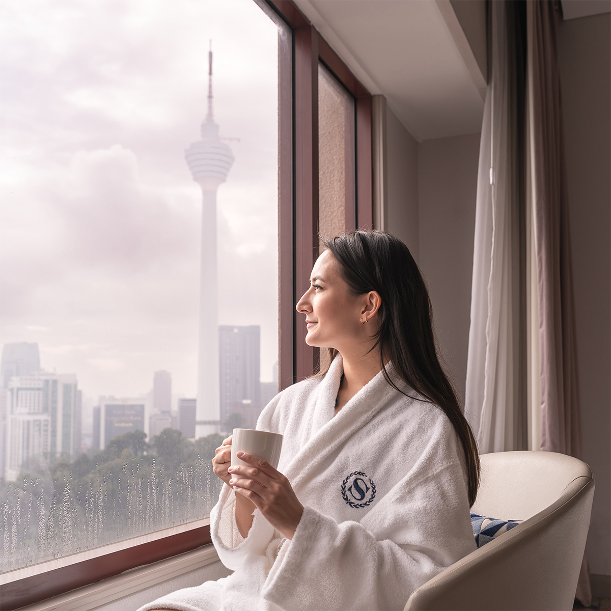 KL Tower can be seen from the city view room of the Sheraton Imperial KL.