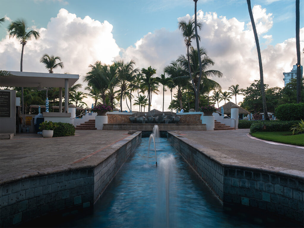 Fountain at Fairmont el San Juan.