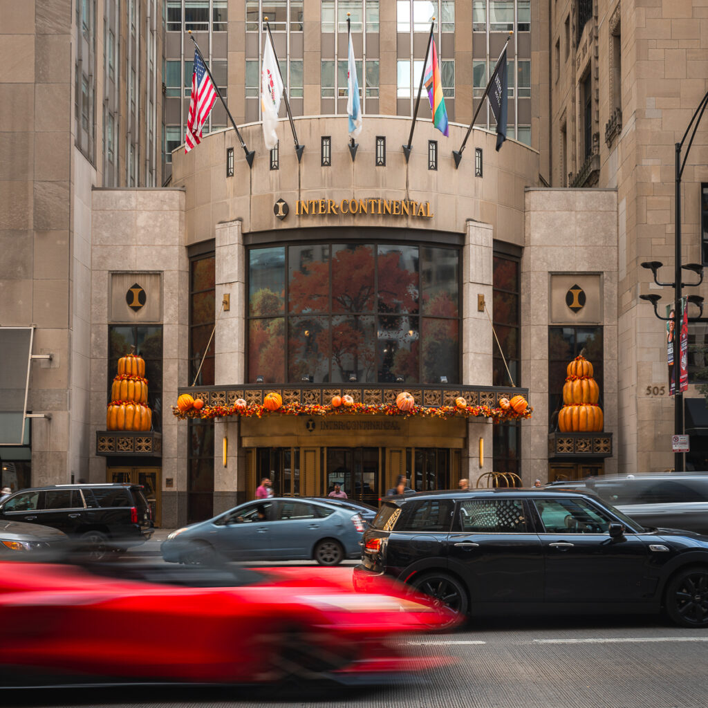 The Intercontinental Chicago-Magnificent Mile was the most convenient stay during a weekend trip from NYC.