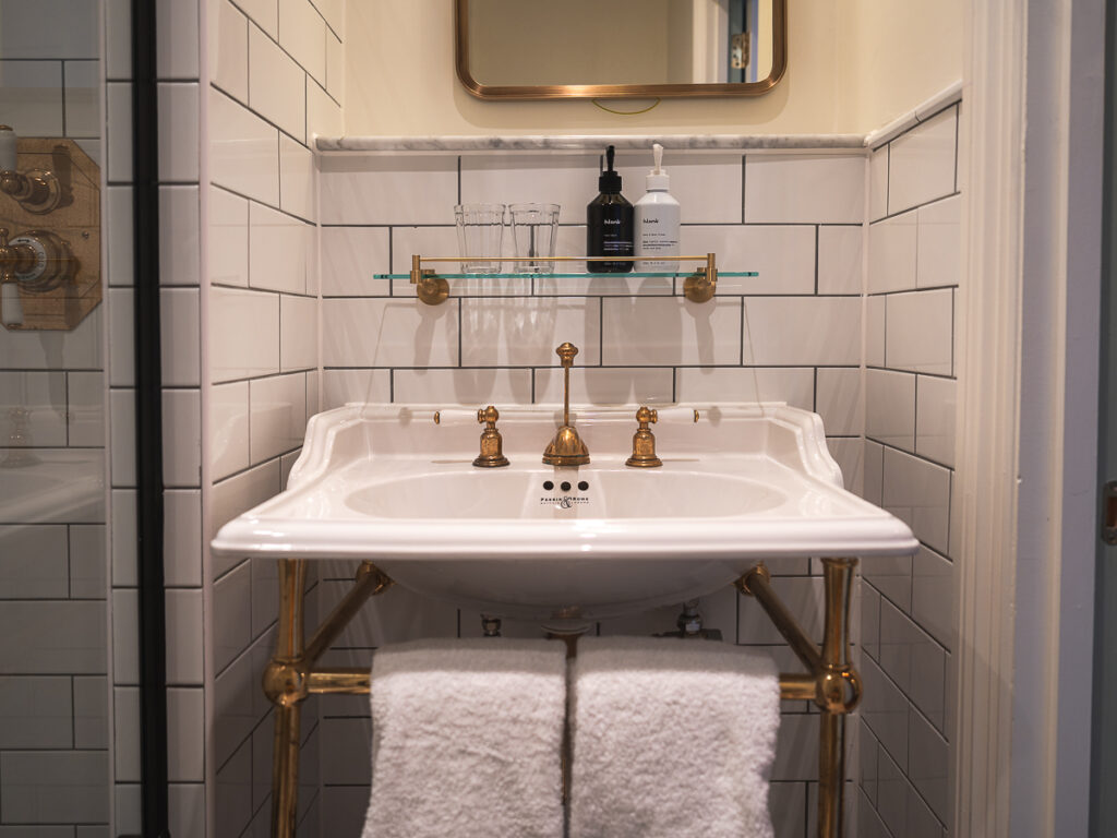 The bathroom set up of the Hoxton, Edinburgh.