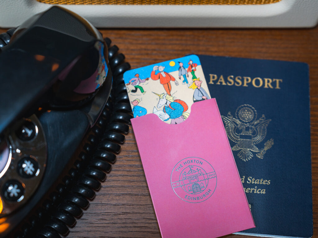 Room key design of The Hoxton, Edinburgh.