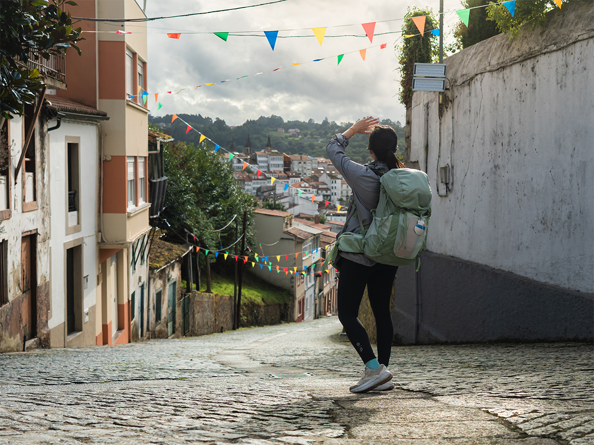 View of Betanzos, a city in Galacia, while hiking the Camino Ingles.