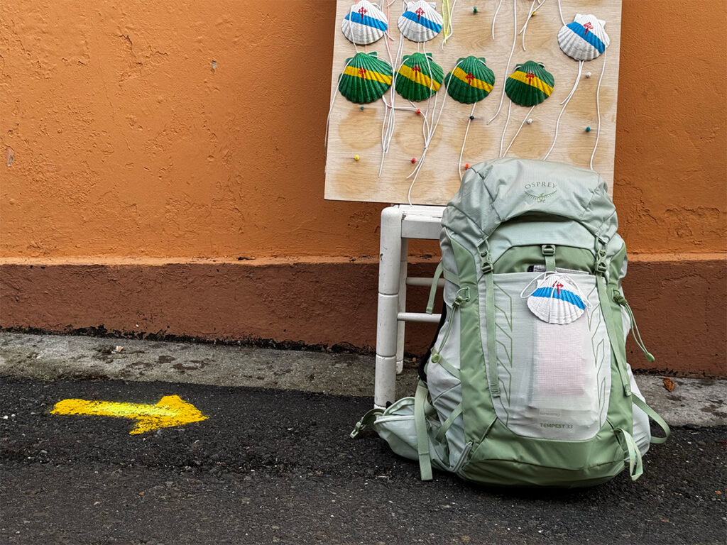 Osprey Tempest 33L backpack holds everything to walk the Camino Ingles.