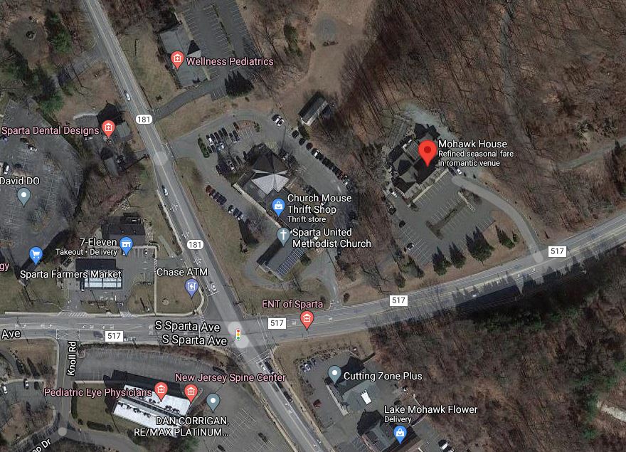 Satellite map of Mohawk House in Sparta, NJ.