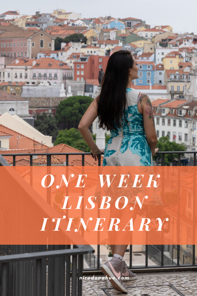 Pinterest pin for a one week Lisbon itinerary.