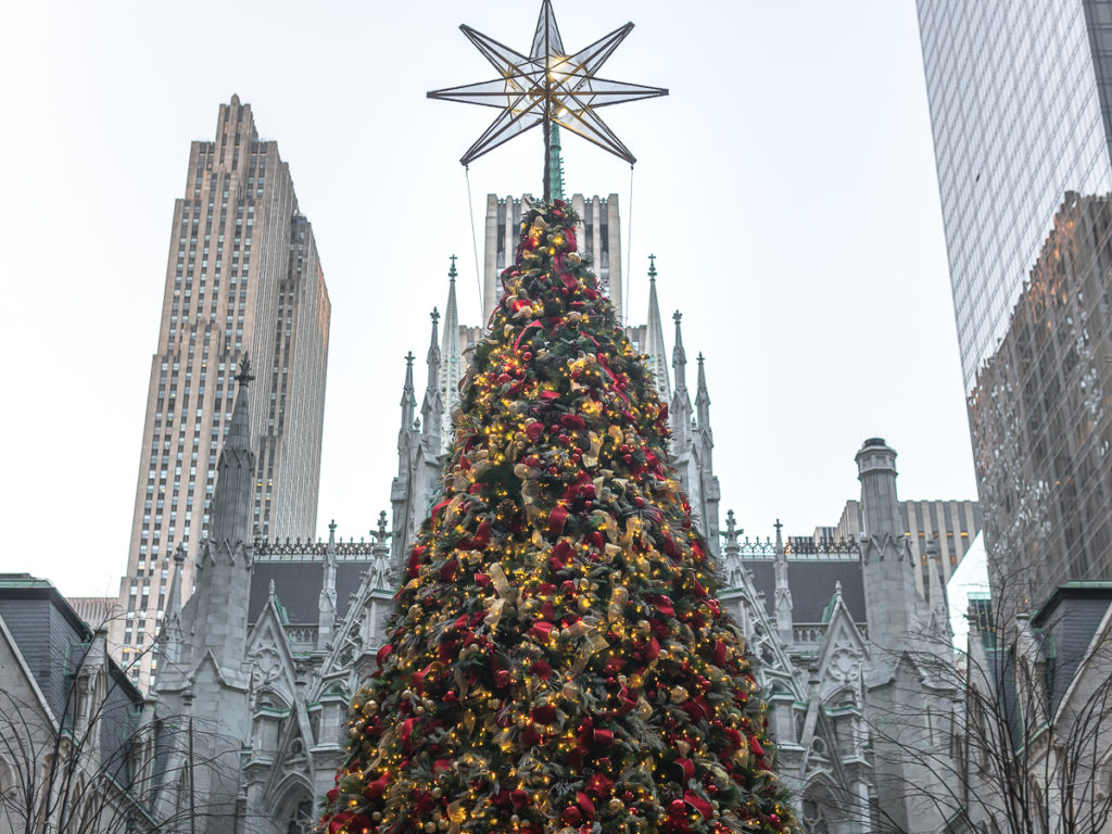 The Lotte New York Palace is a popular attraction to see the Christmas Lights in NYC.