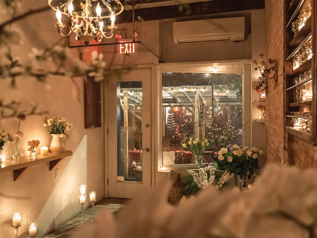 The private room for a proposal at Palma restaurant NYC.
