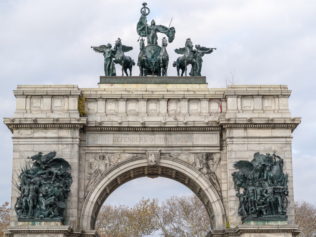 Soldiers and Sailors Memorial Arch at the Grand Army Plaza is an incredible Brooklyn photography spot.