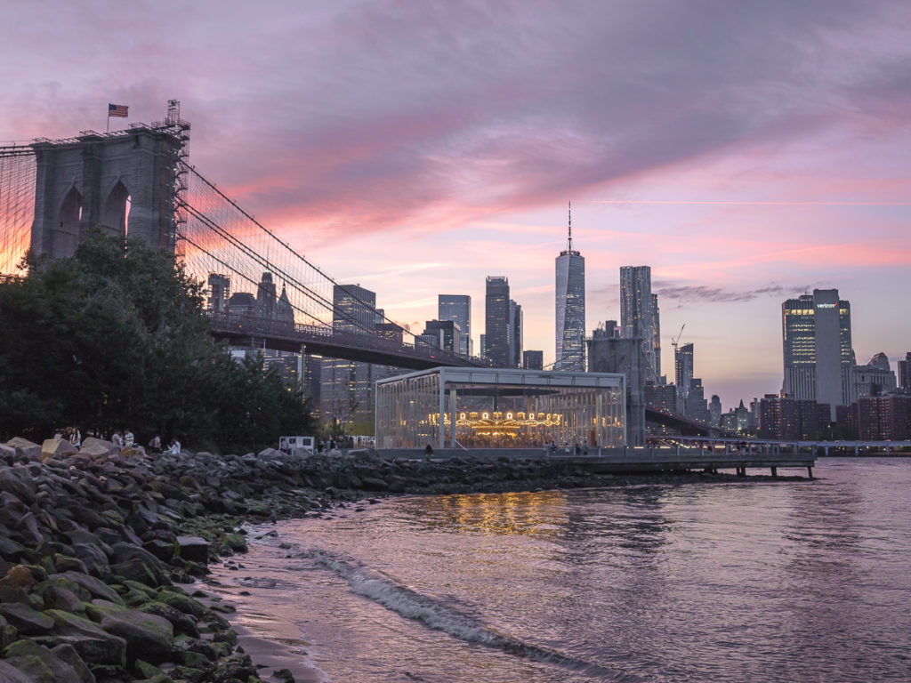 Pebble Beach is a beautiful Brooklyn photography spot to watch the sunset.