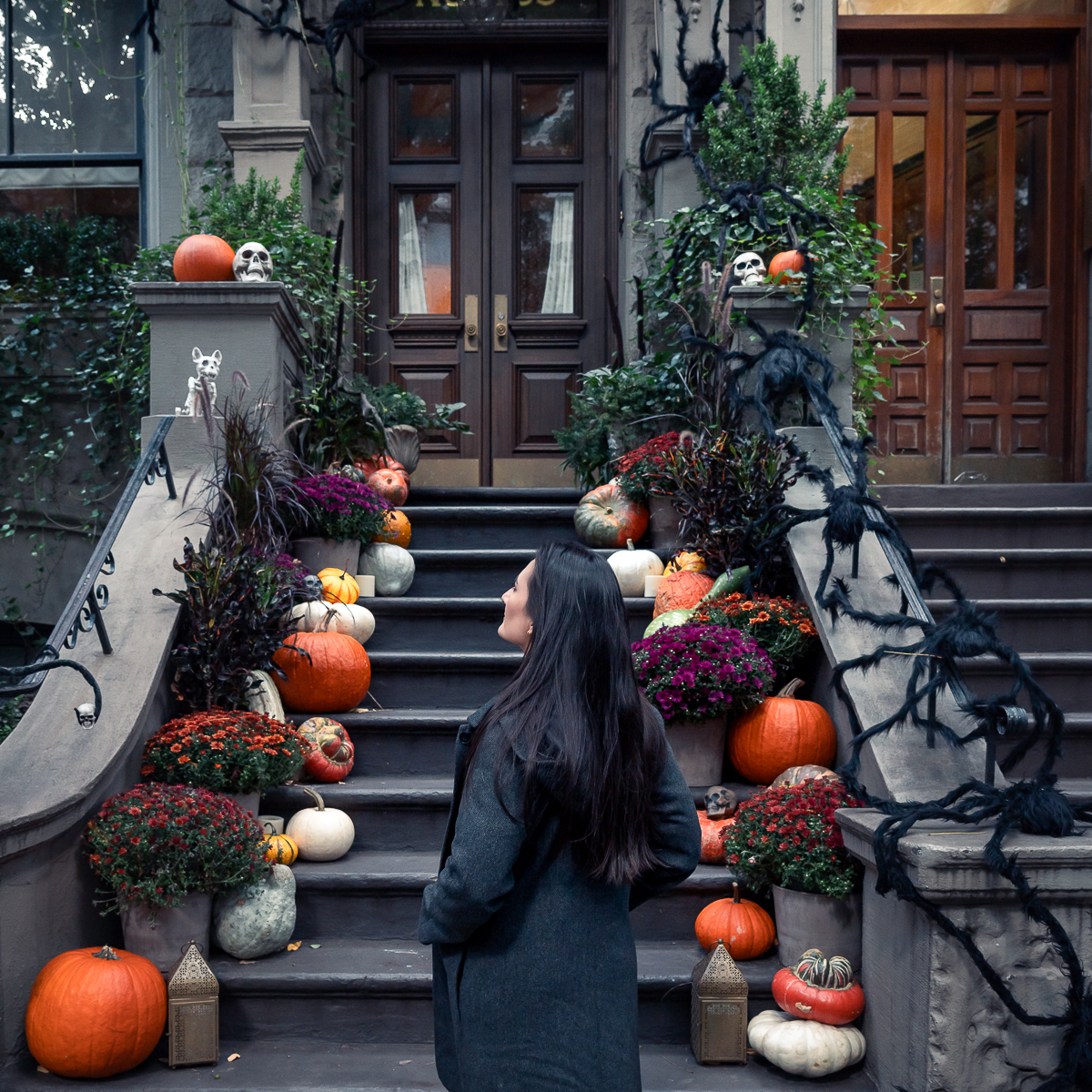 It's easy to find Halloween decorations in NYC since residents get into the holiday spirit.