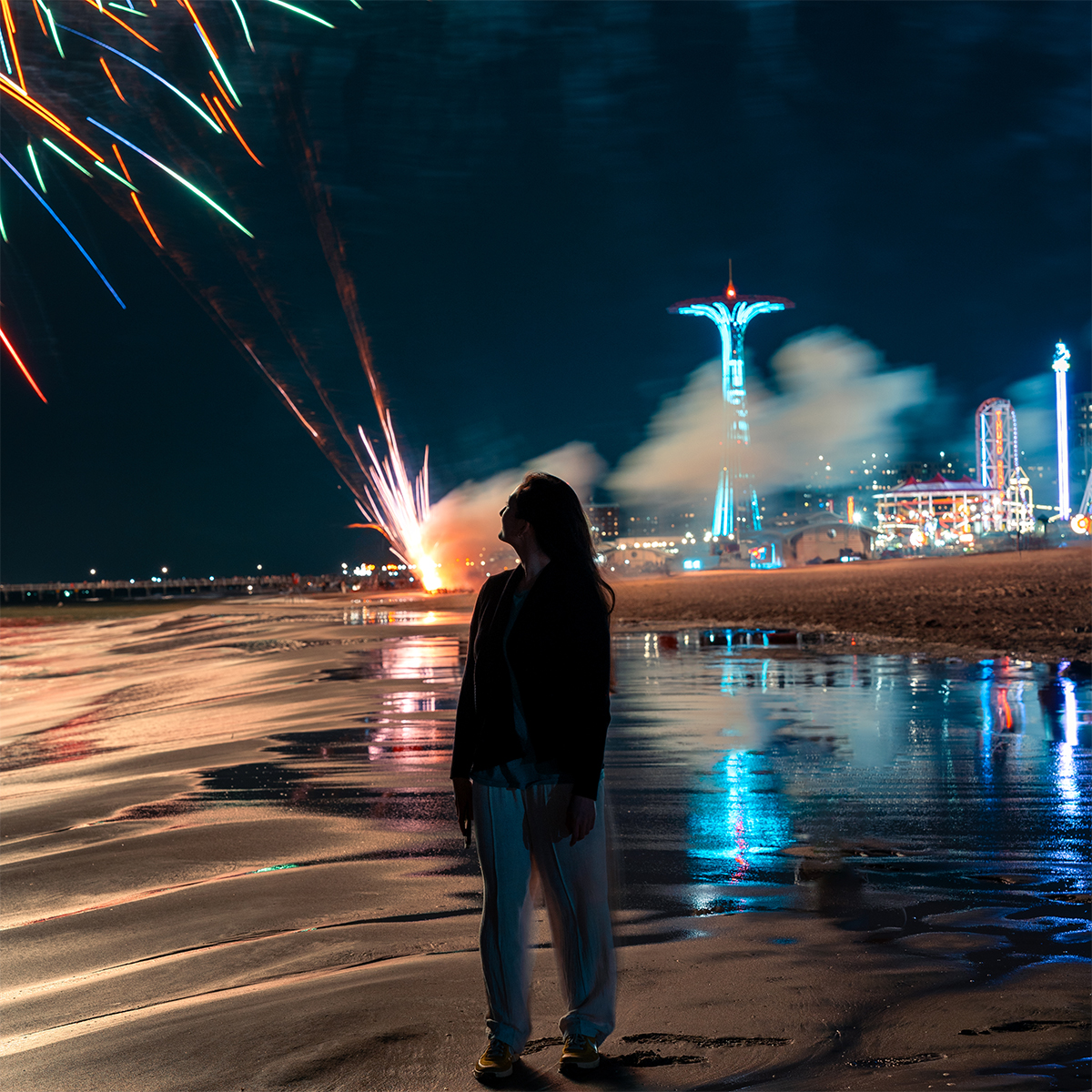 Coney Island has a fireworks display every Friday in the summer.