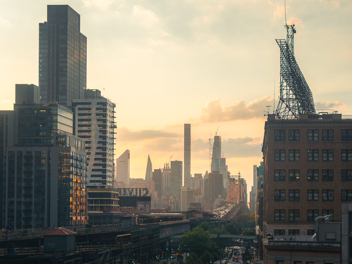 View of Queensboro Plaza from Dutch Kills, between Astoria and Long Island City.